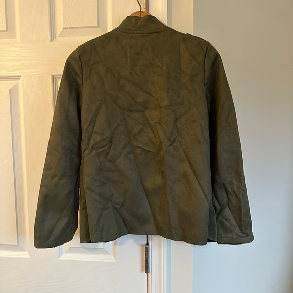 Green jacket with gold buttons, size medium - Picture 3 of 4